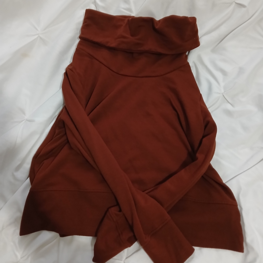 Rust Brown Turtleneck Sweater